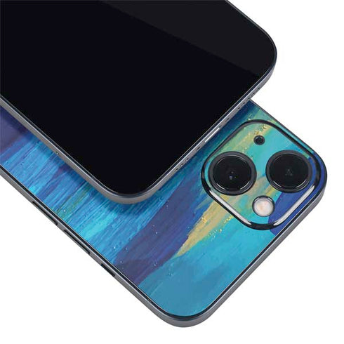 Ocean Blue Brush Stroke by Etta Vee iPhone Skins